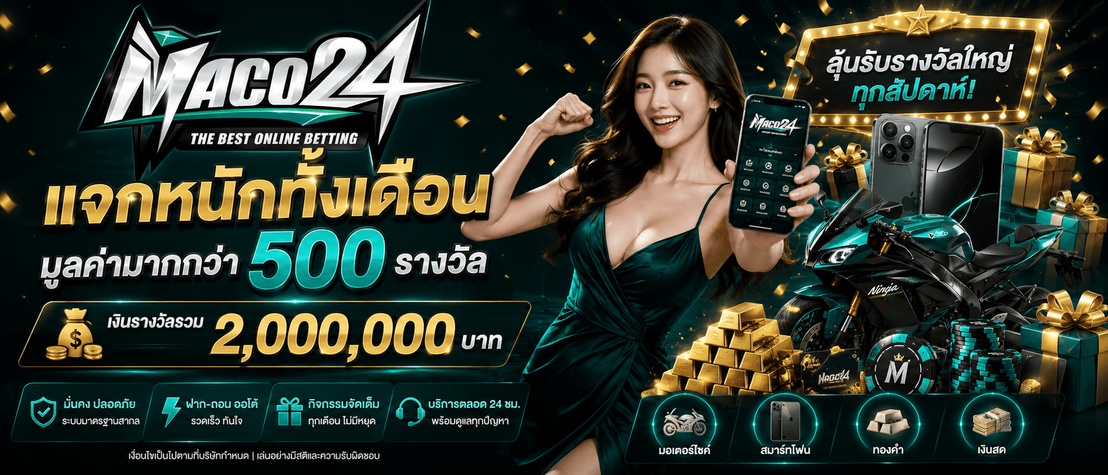 แจกหนักทั้งเดือนมูลค่ามากกว่า 500 รางวัล เงินรางวัลรวม 2 ล้าน